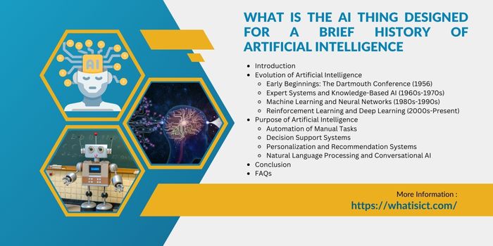What is the AI Thing Designed For A Brief History of Artificial Intelligence